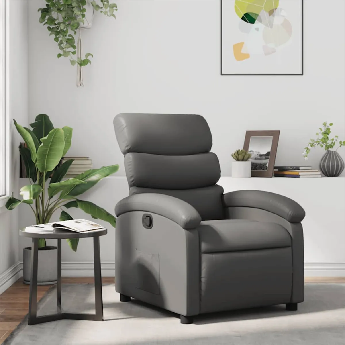 vidaXL - Fauteuil de relaxation réglable - Gris - Image 3
