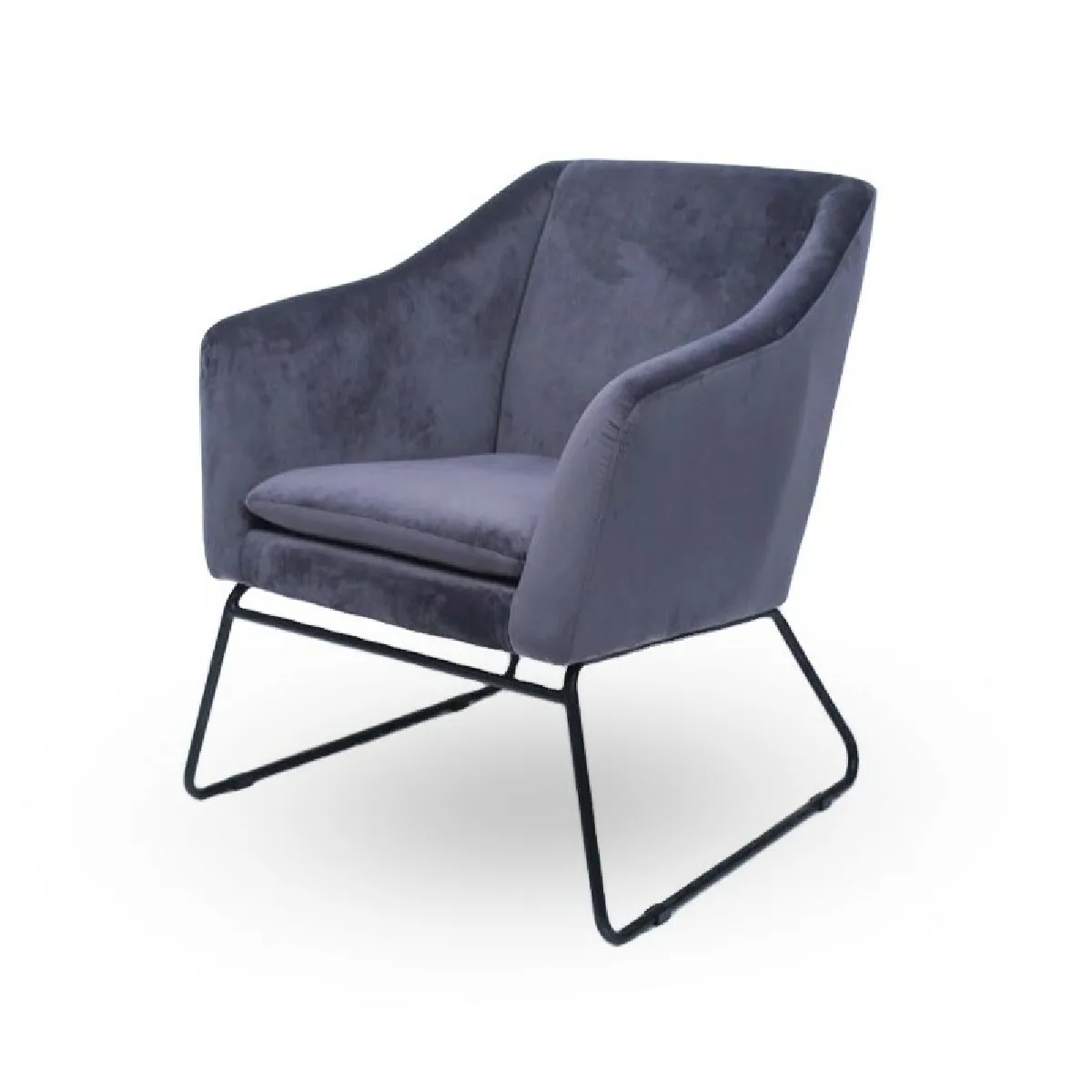 Meubler design Fauteuil Zadig velours - Gris Meubler design Fauteuil Zadig velours - Gris