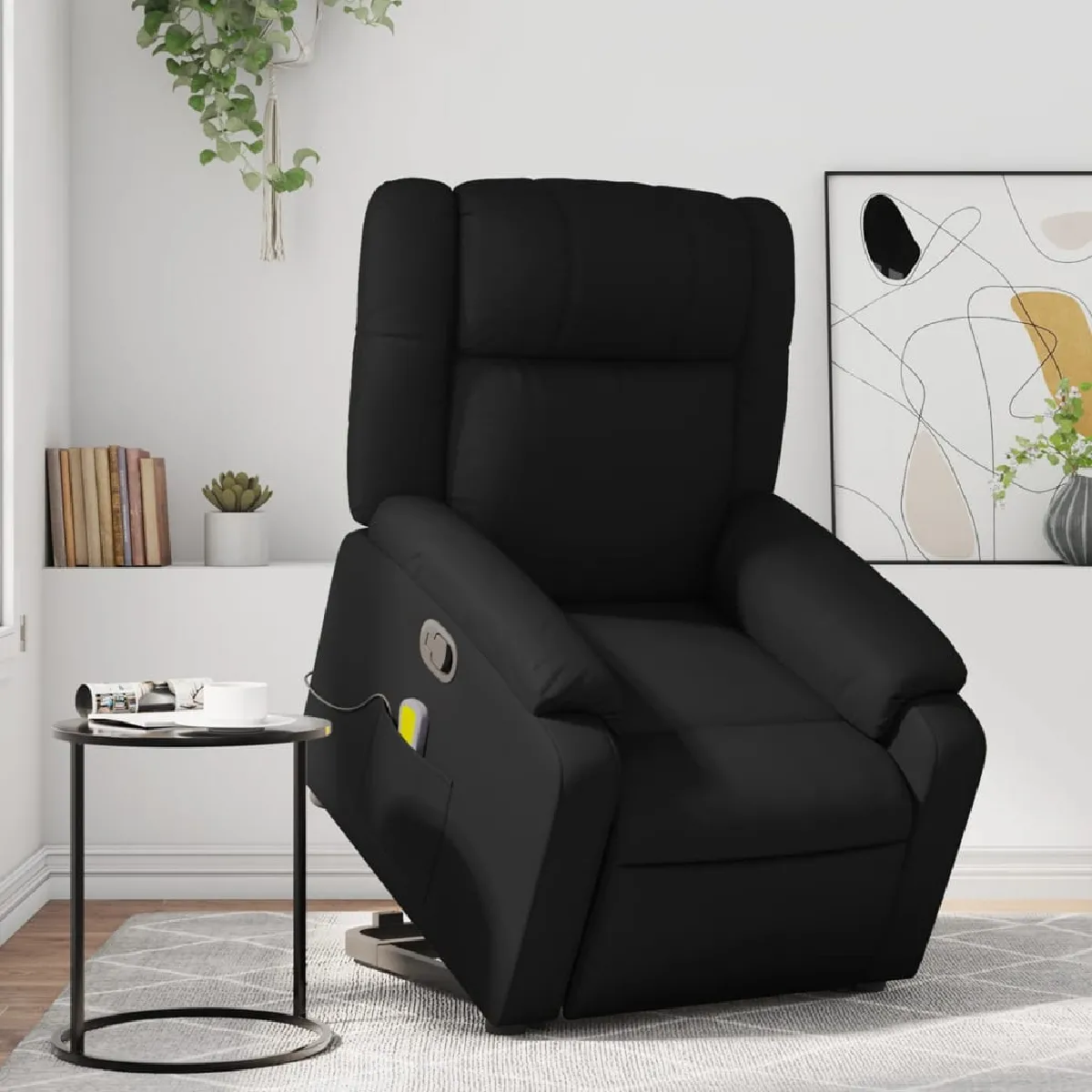 Non Communiqué Noir Vidaxl Fauteuil De Massage, Relaxation Similicuir - Image 3
