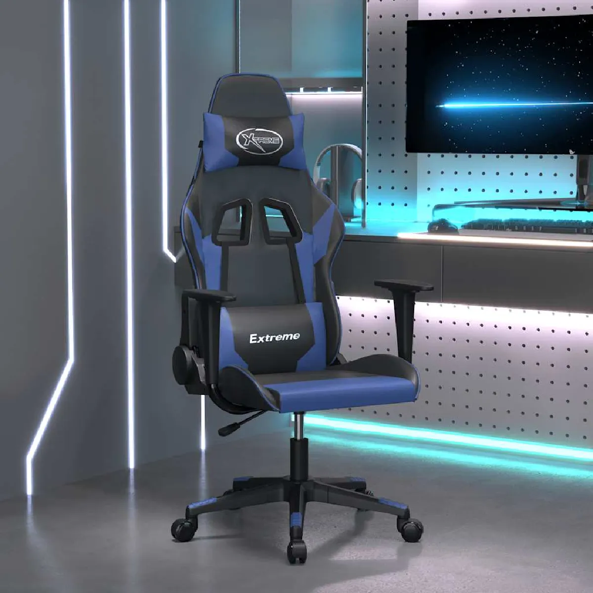 vidaXL Noir/Bleu