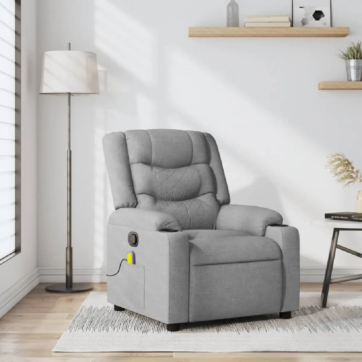 Vidaxl Gris/Clair Fauteuil De Massage Inclinable