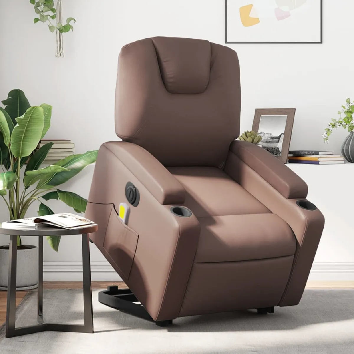 vidaXL Fauteuil de massage électrique Similicuir