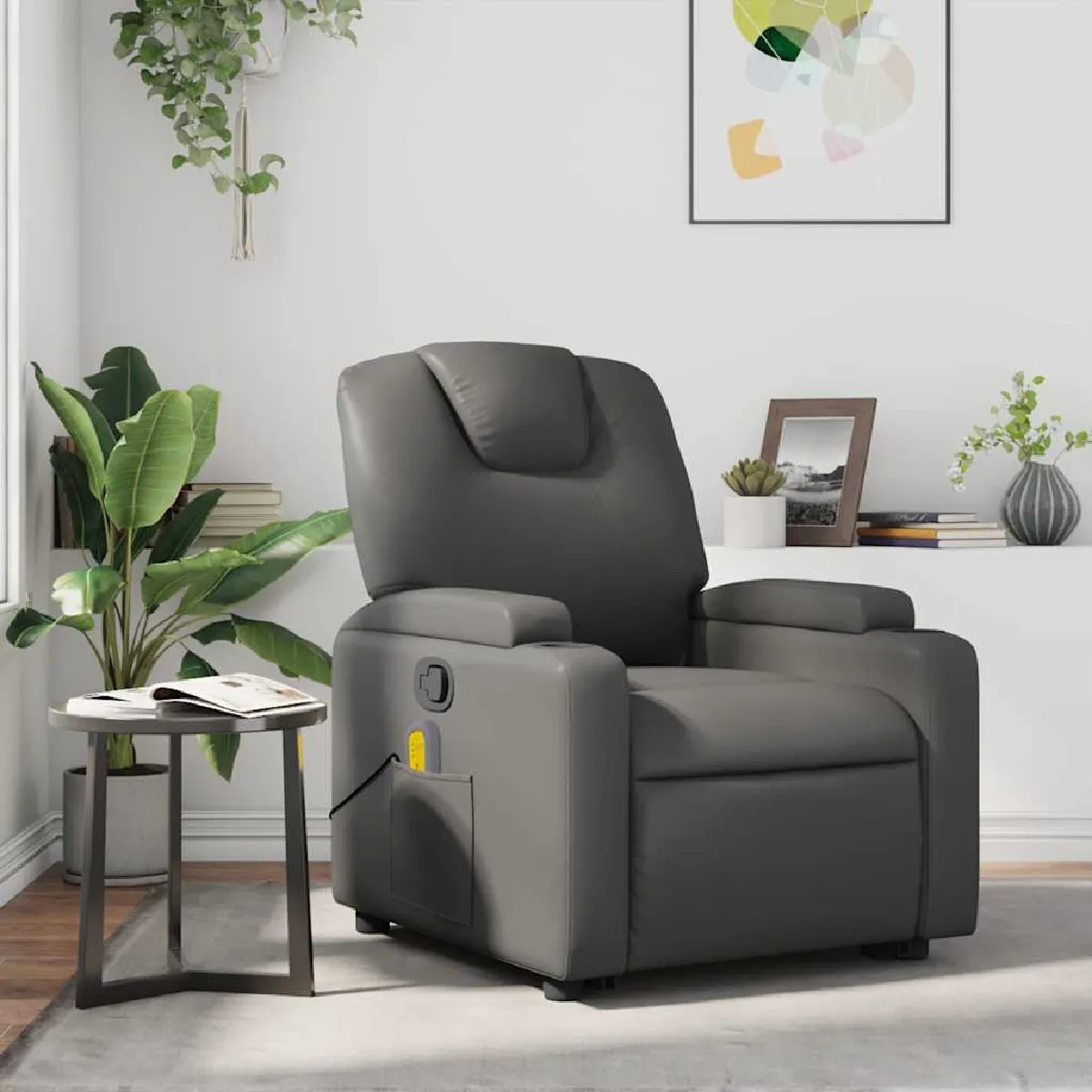 VidaXL Fauteuil de massage - Gris