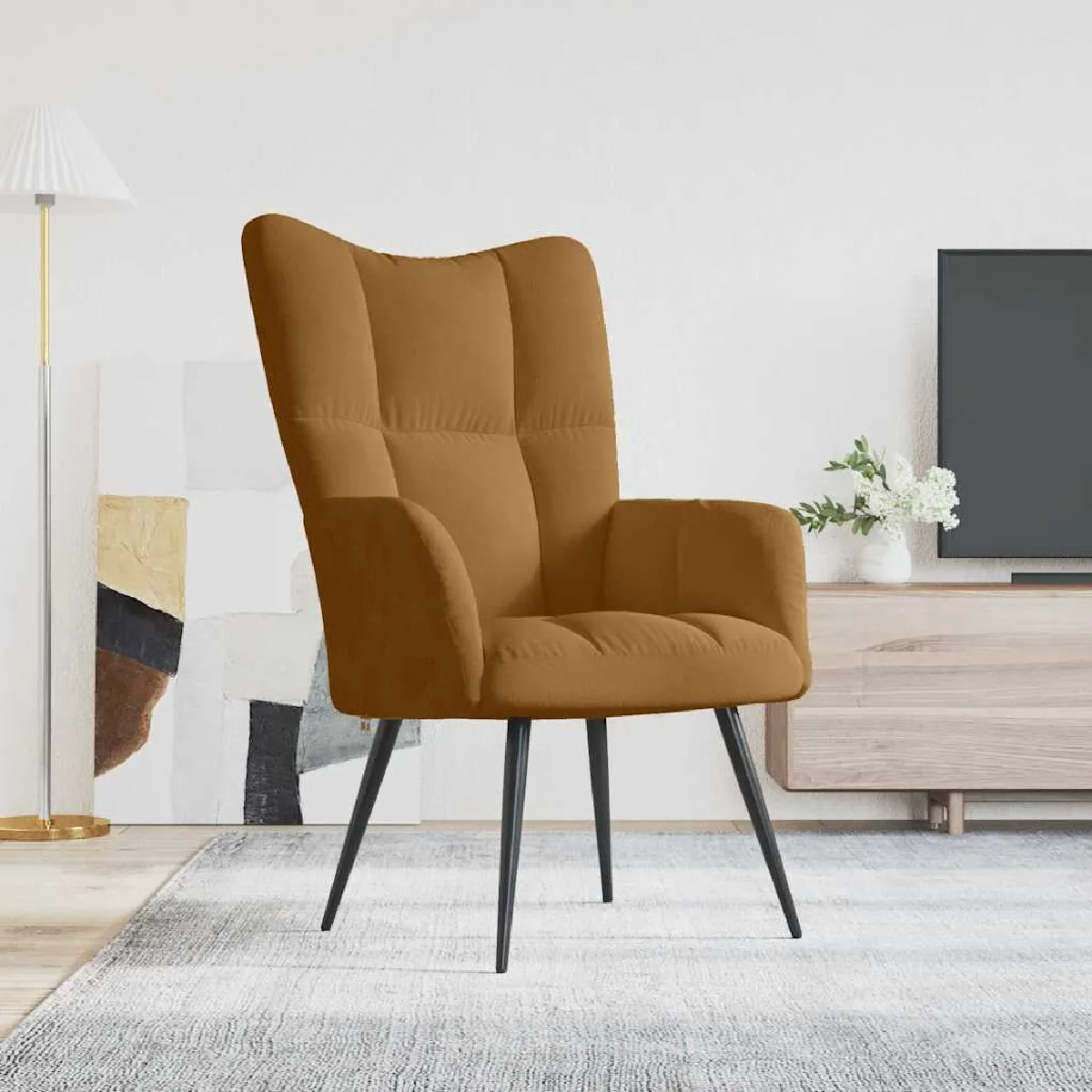 VidaXL Chaise de relaxation Velours - vue 3