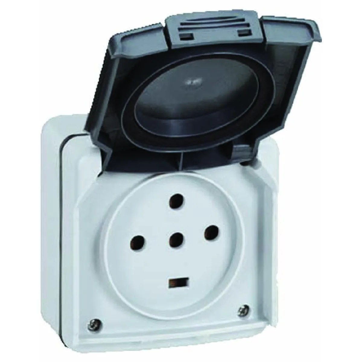 Legrand Gris Prise De Courant Plexo 20A Ip55 3P+N+T À Encastrer En Saillie Avec Couvercle - Neuf - Image 4