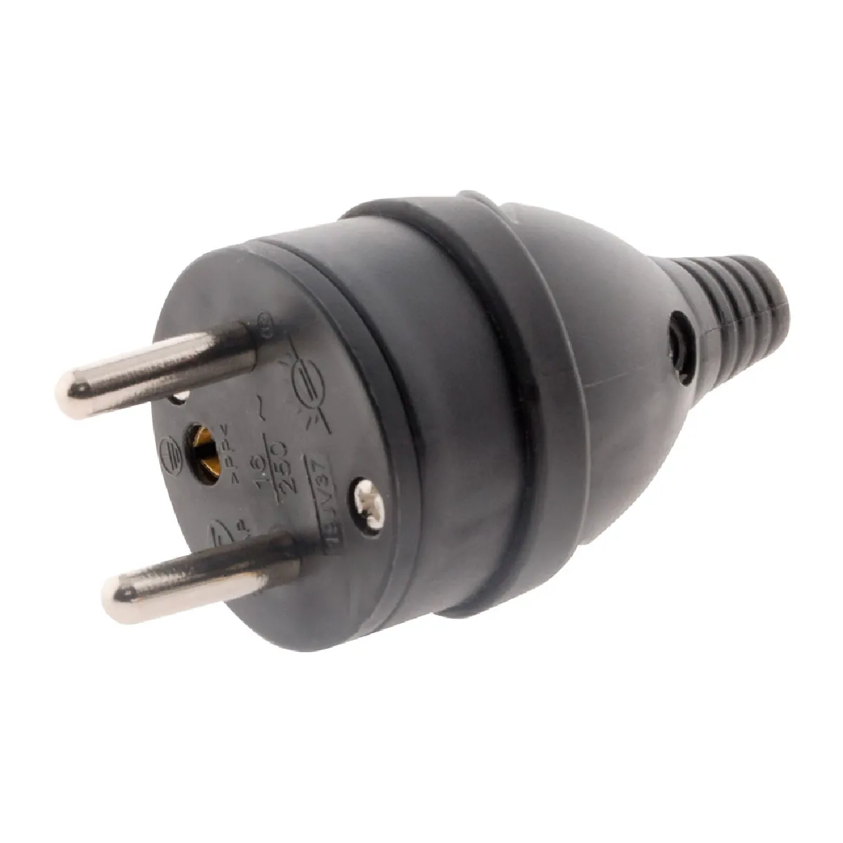 Zenitech Noir Fiche Mâle 2P+T 16A