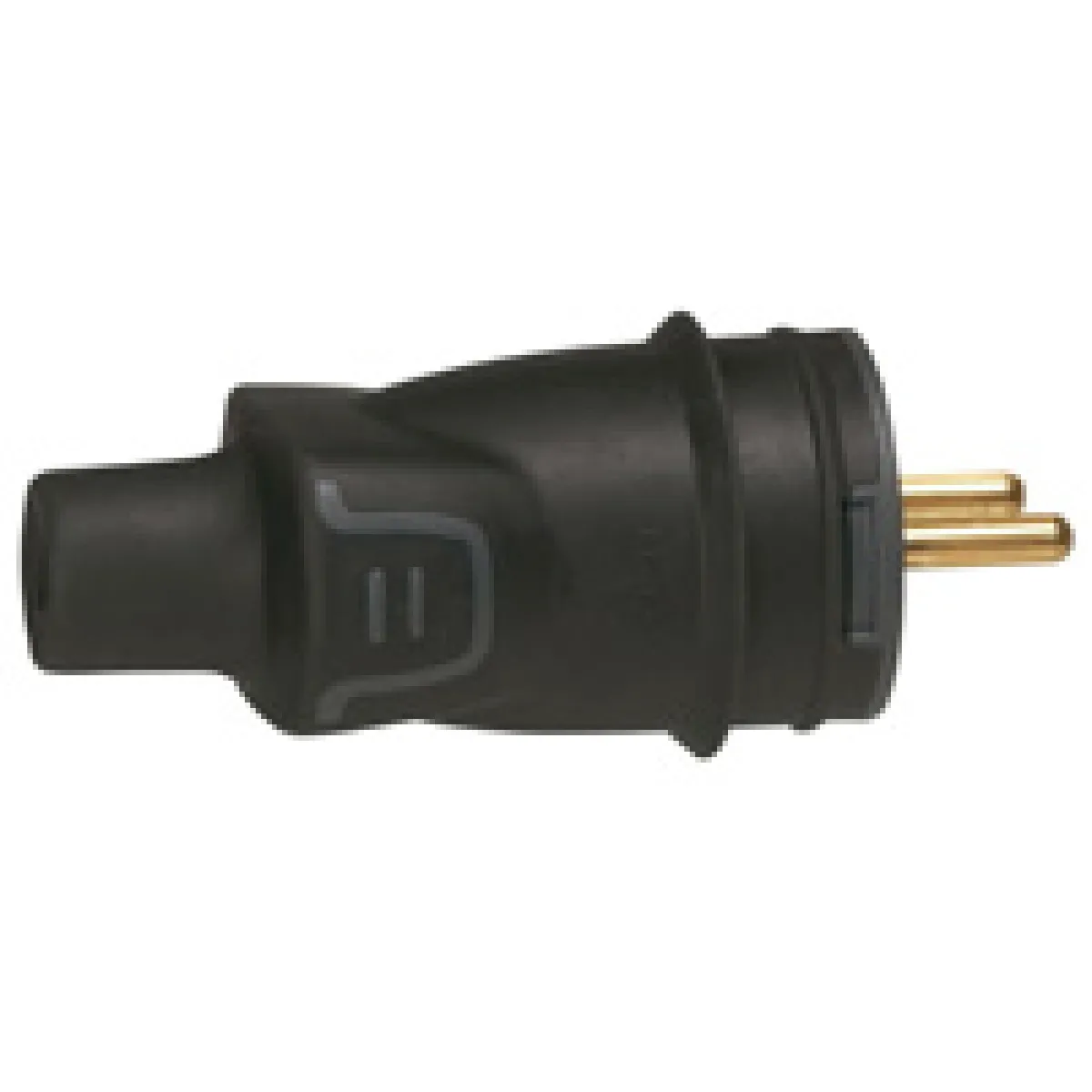 Fiche 2P+T 16A IP44 caoutchouc noir 050114 - Image 5