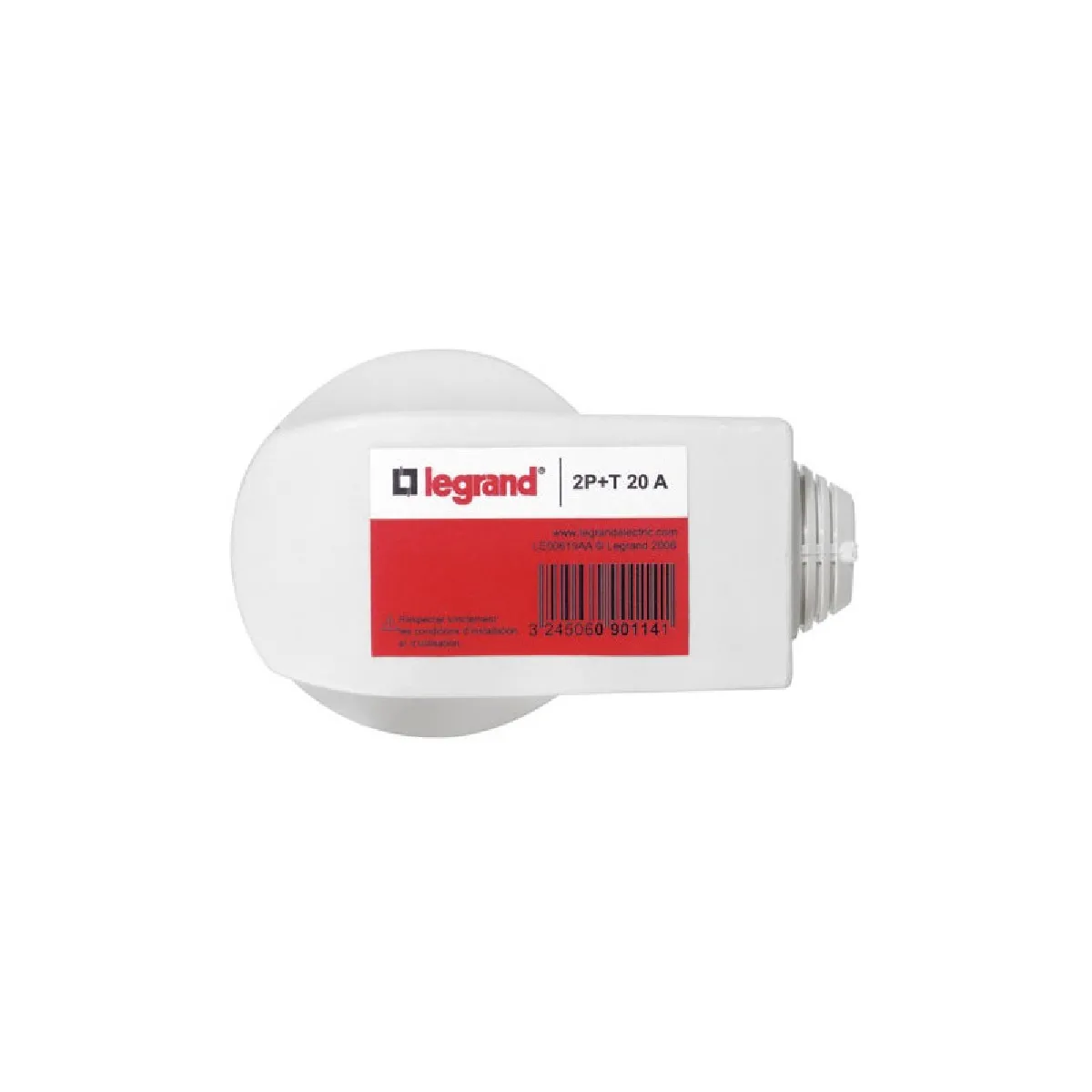 Legrand Fiche 2P+T 20A – Coudée