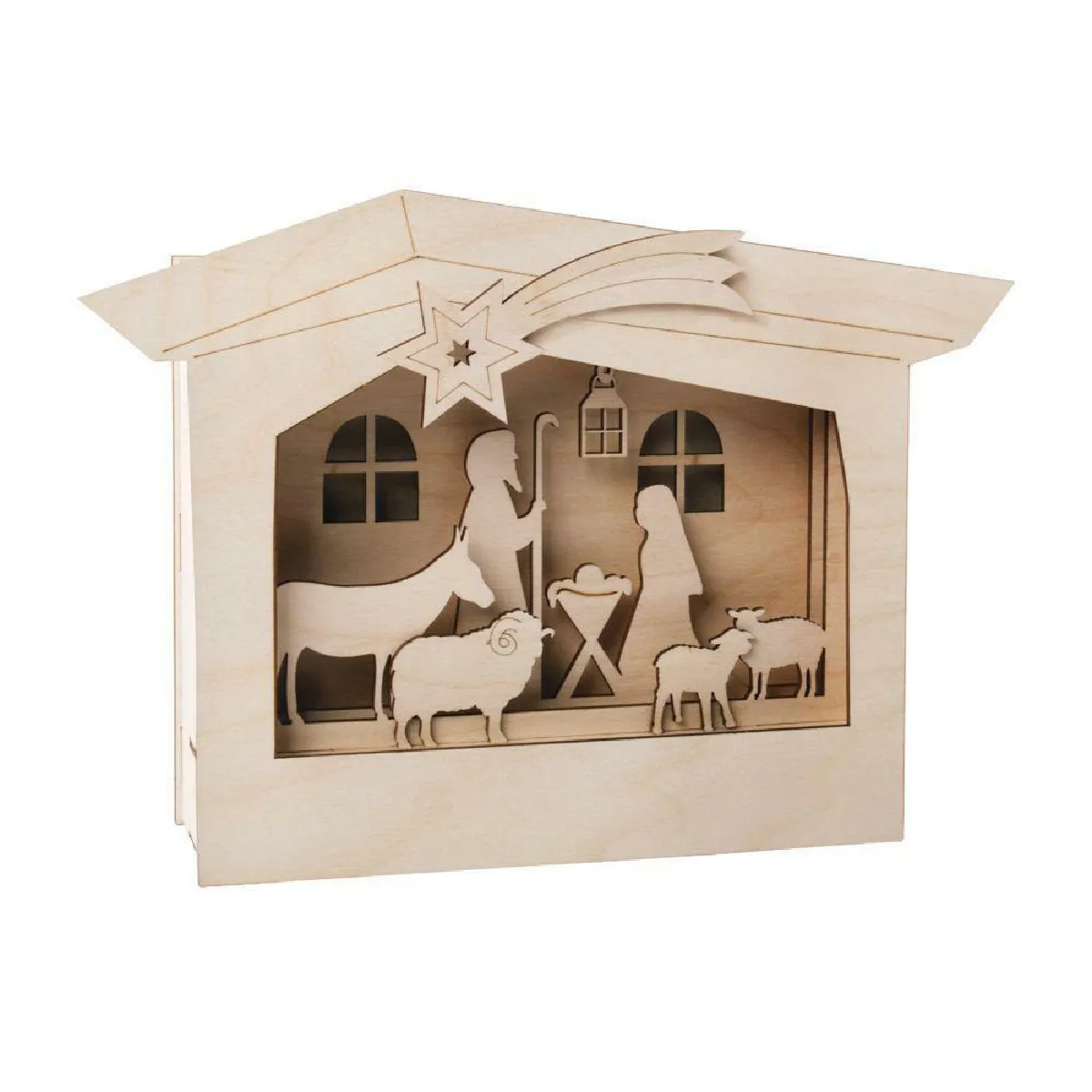 Rayher Crèche De Noël En Bois - Naturel
