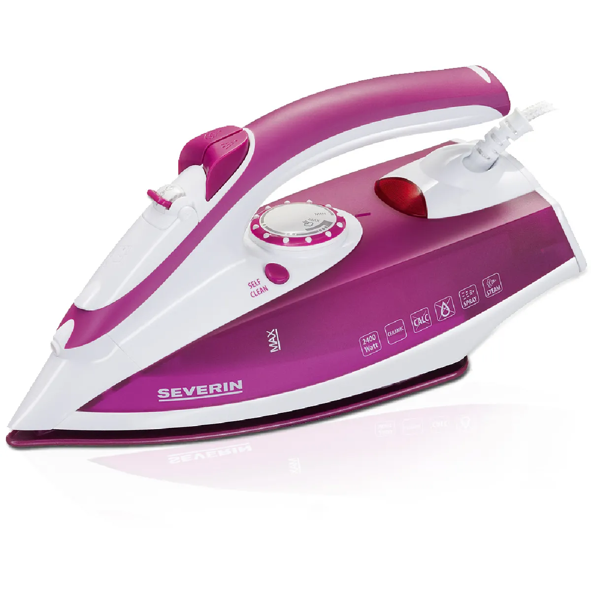 Fer À Vapeur Severin BA3243 – 2400 W, Semelle Acier Inoxydable, 70 g/min - vue 3