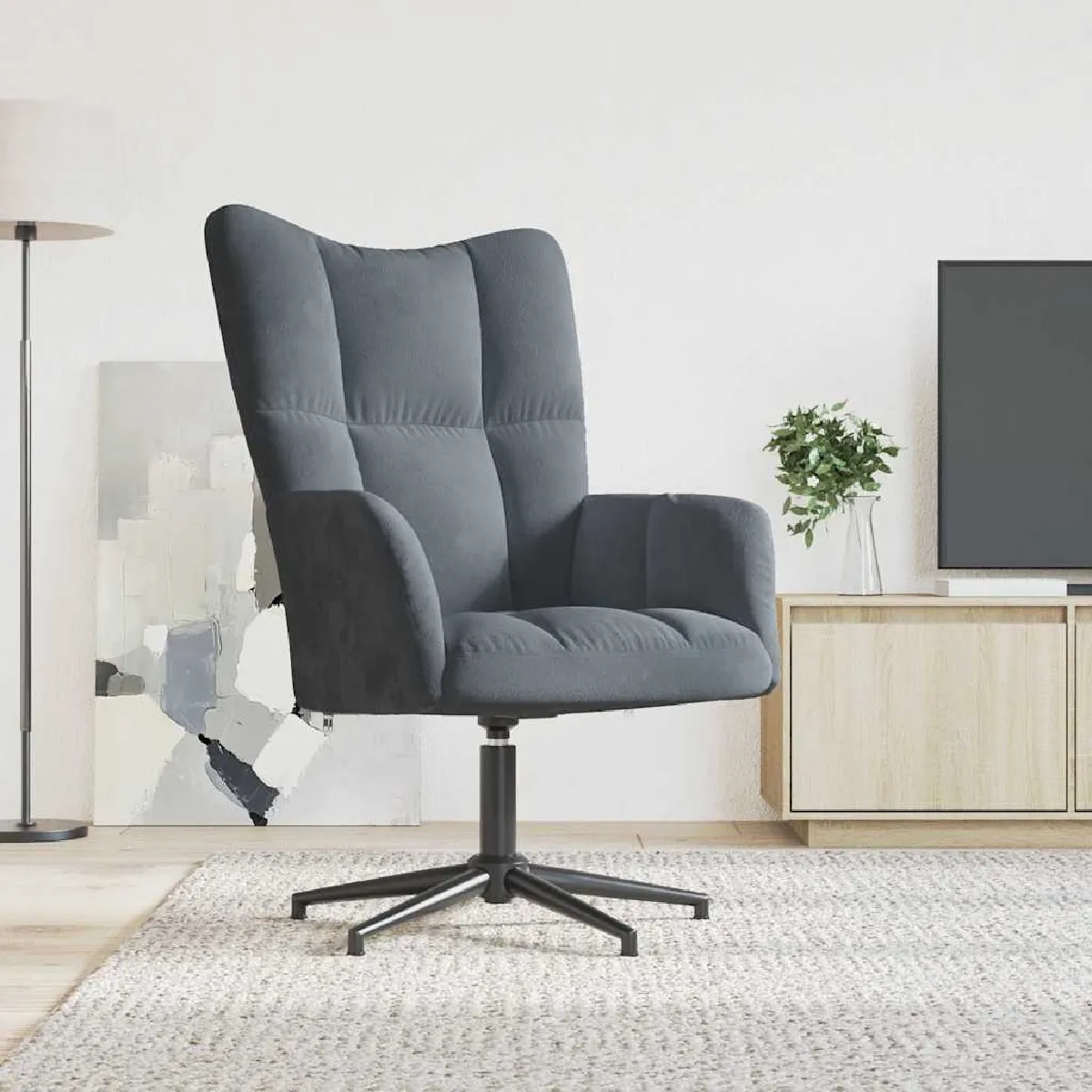 Vidaxl Gris Chaise De Relaxation Foncé