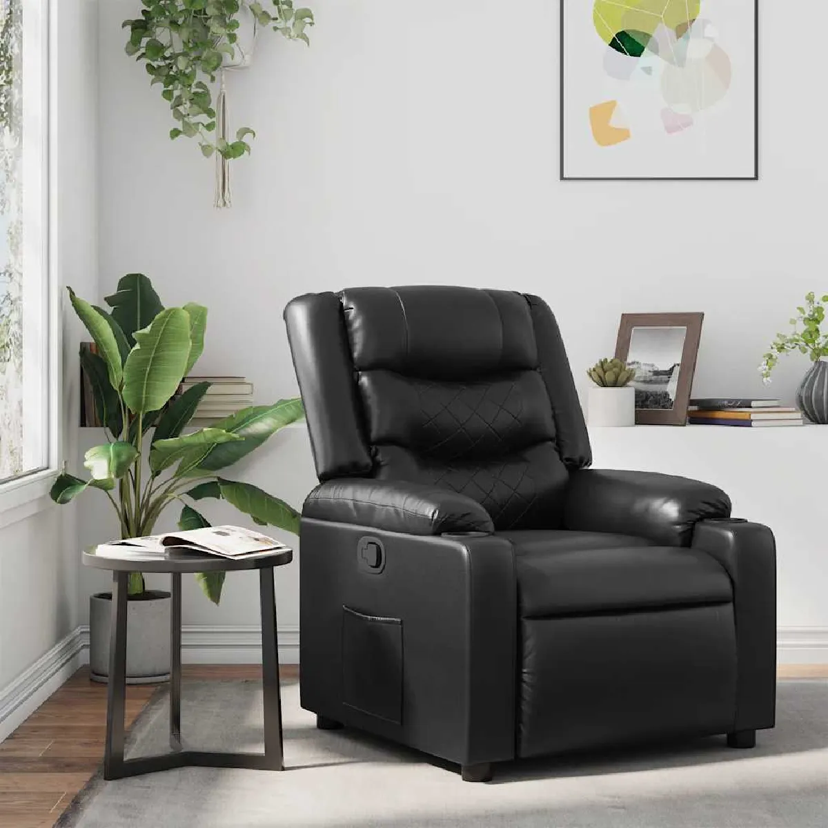 Non Communiqué Noir Vidaxl Fauteuil Réglable Similicuir - Image 3