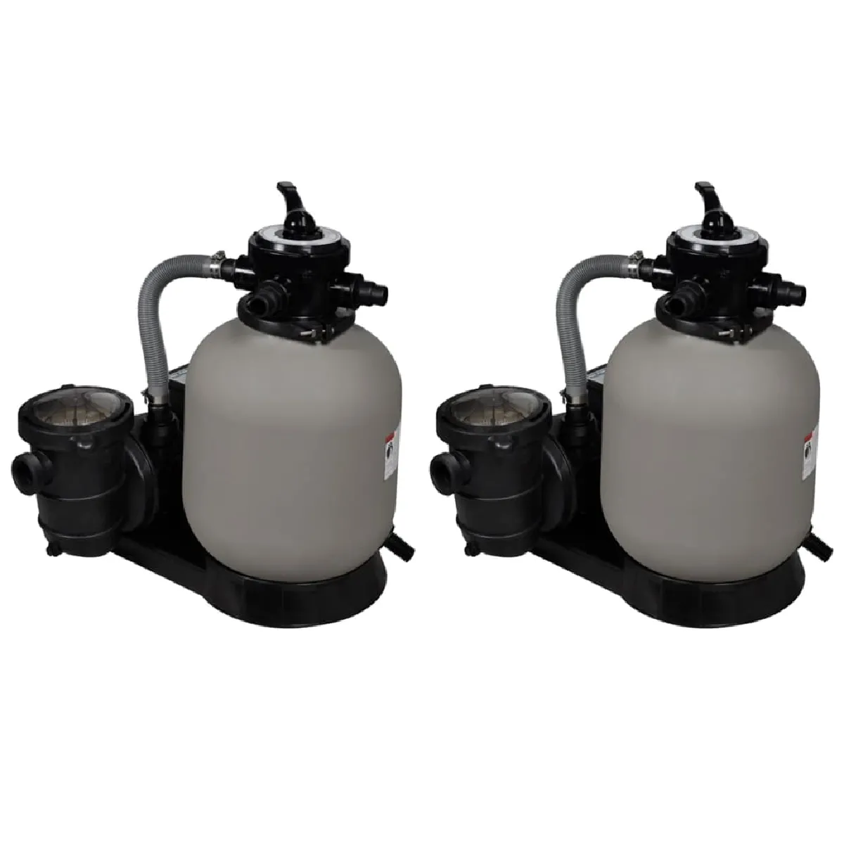 vidaXL 2x Pompes à Filtre à Sable Pompe de Filtration Système de Filtration Pompe de Piscine Hors Sol Hors Bassin 277090 - vue 2