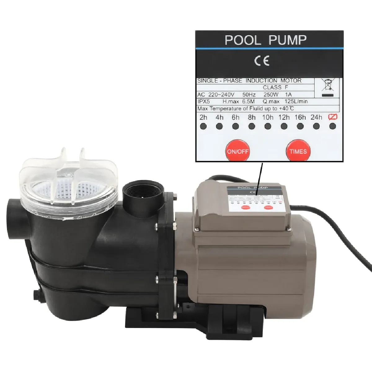 vidaXL Pompe de Piscine 0.25 CH - vue 2