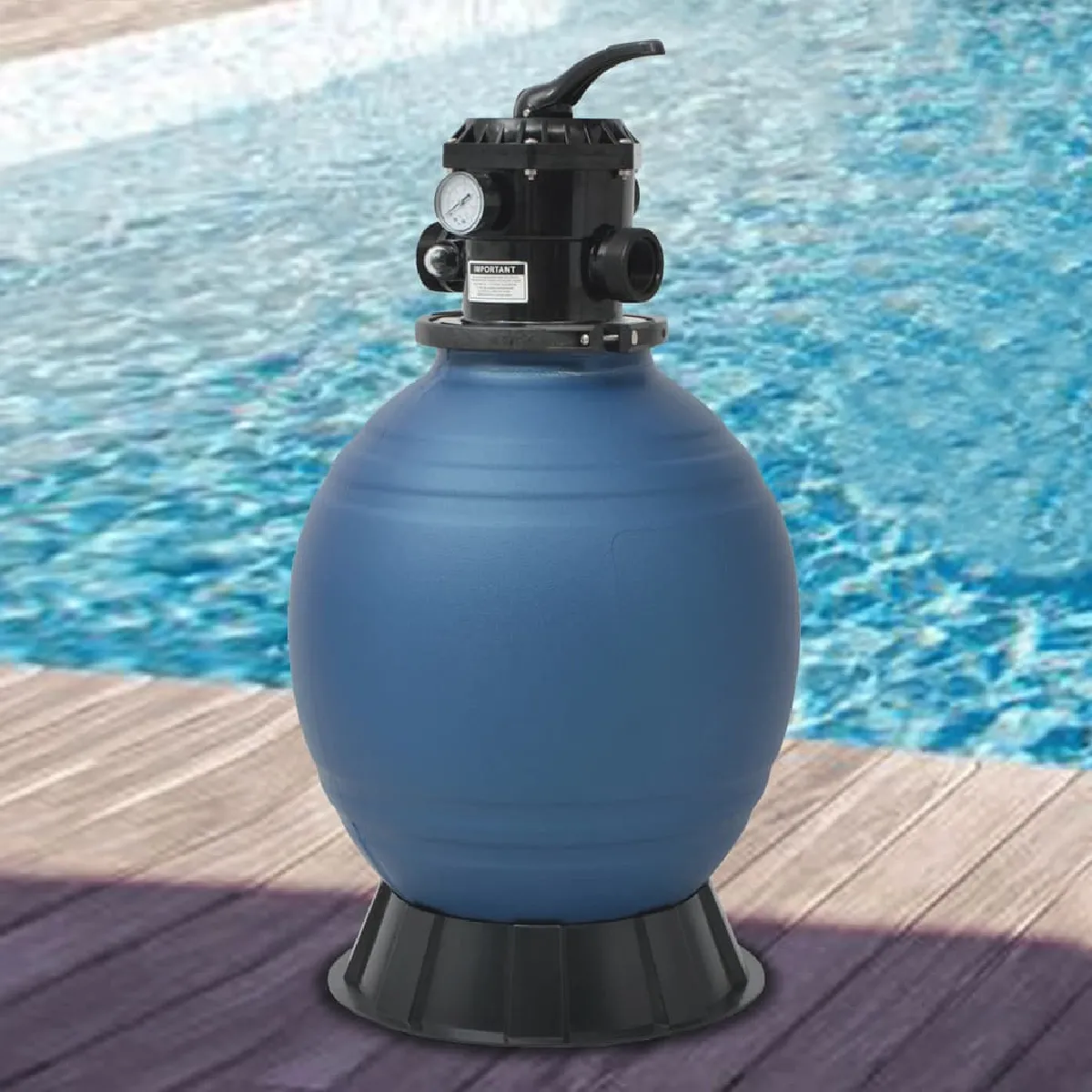 Vidaxl Filtre à sable pour piscine avec vanne 6 positions 460 mm