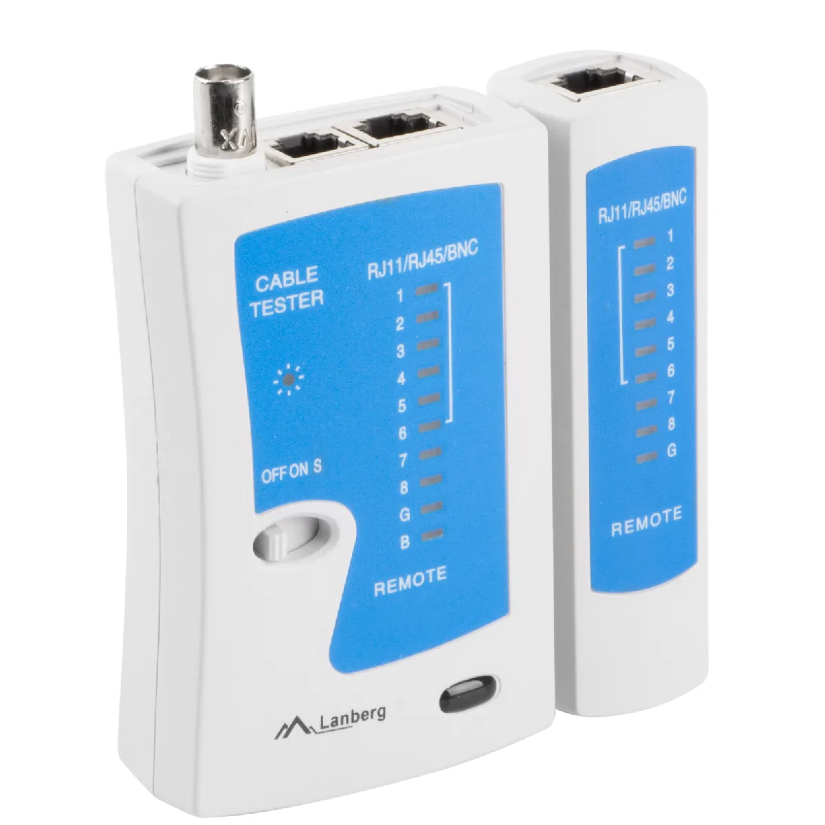 Lanberg Testeur De Câbles Réseau Rj45/Rj12/Rj11/Coaxial