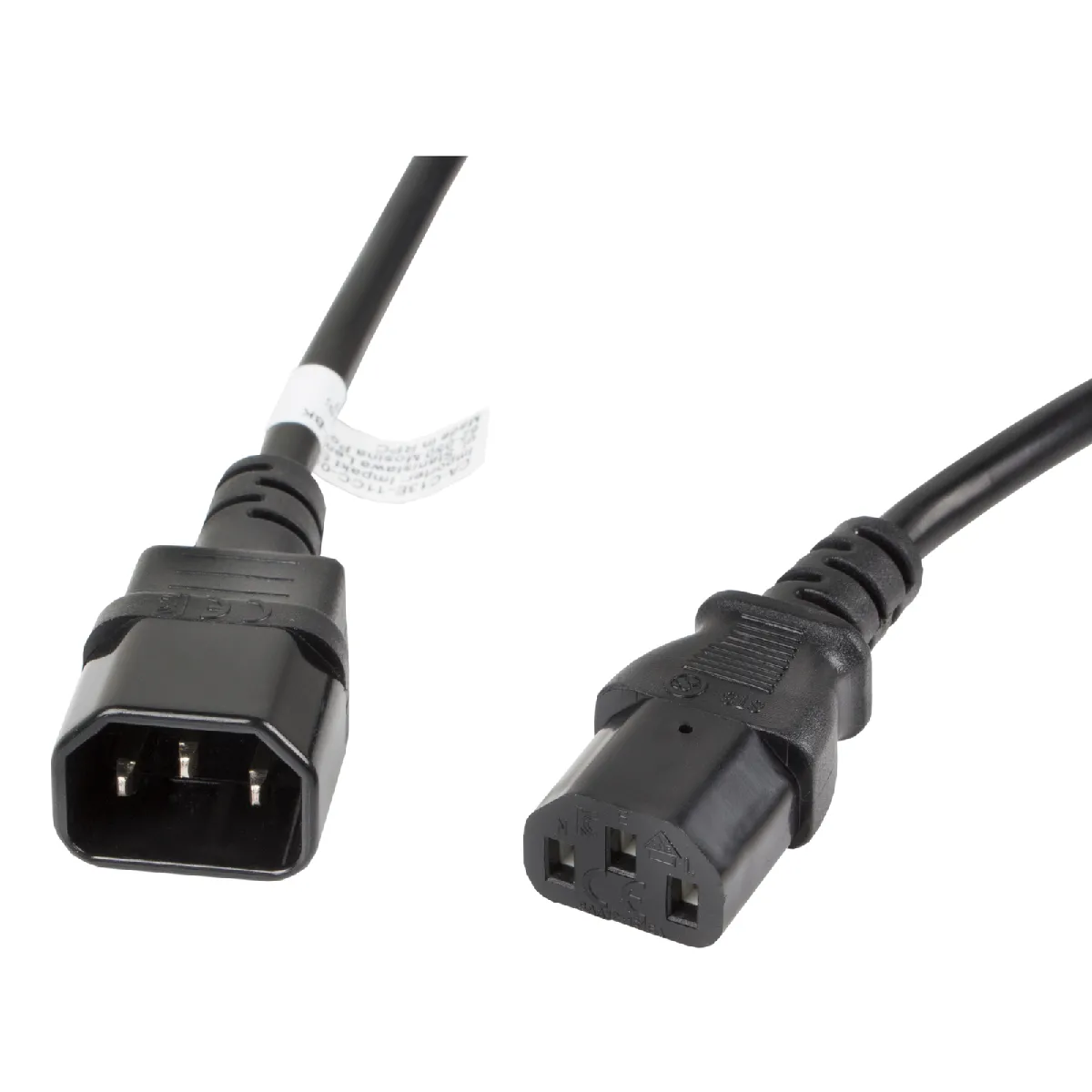 Lanberg Noire Câble D’extension Alimentation Iec C13 Vers C14 - 3 M