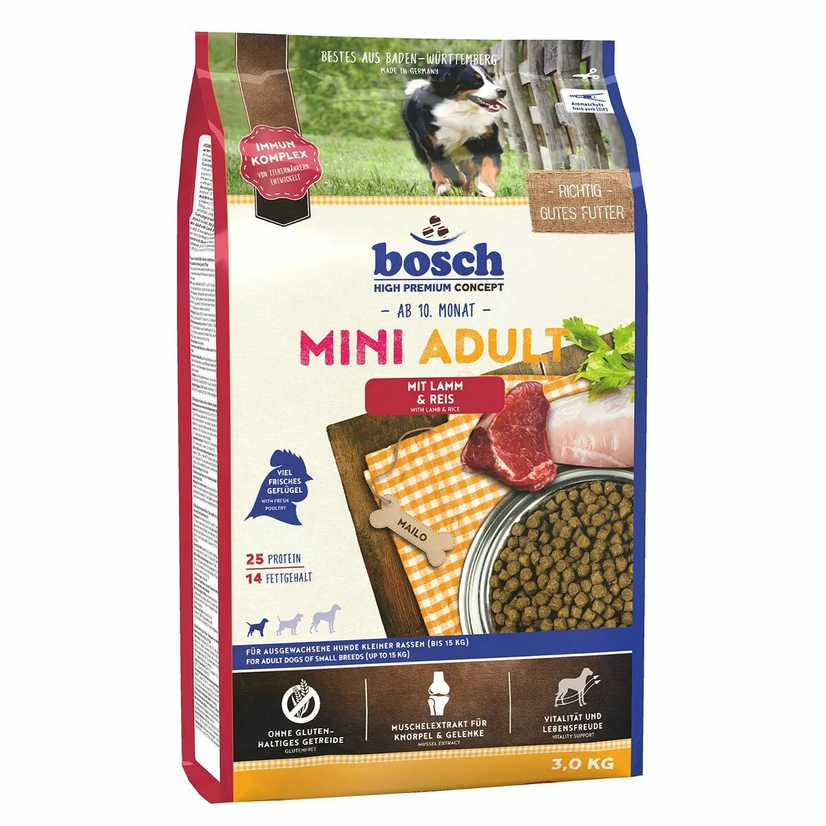 Comparer les prix de Bosch Mini Adulte Agneau, Riz 3 kg