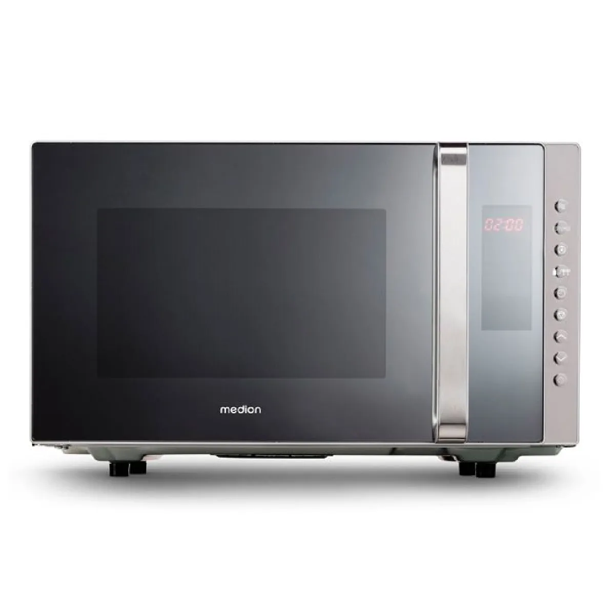 Medion Gris Micro-Ondes Combiné Md17495 - 23L - 800W - 1200W Grill - Pose Libre - Argent - Neuf - Image 3