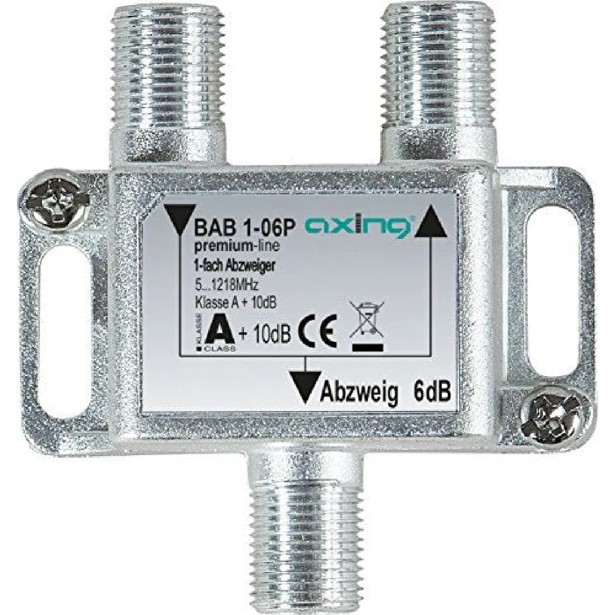 Non Communiqué Axing Bab 1-06P Dérivateur Tv Câble 1 Voie 5 - 1218 Mhz - Image 3