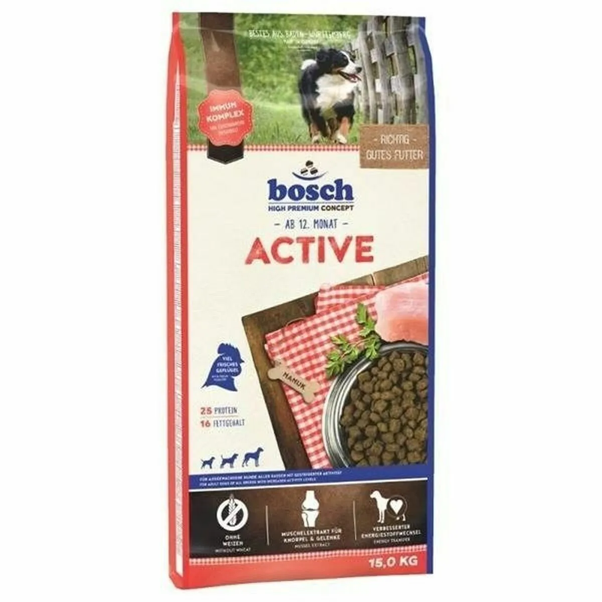 Bosch Aliment - Active Pour Chien - 15kg - Adulte - Croquettes Volaille