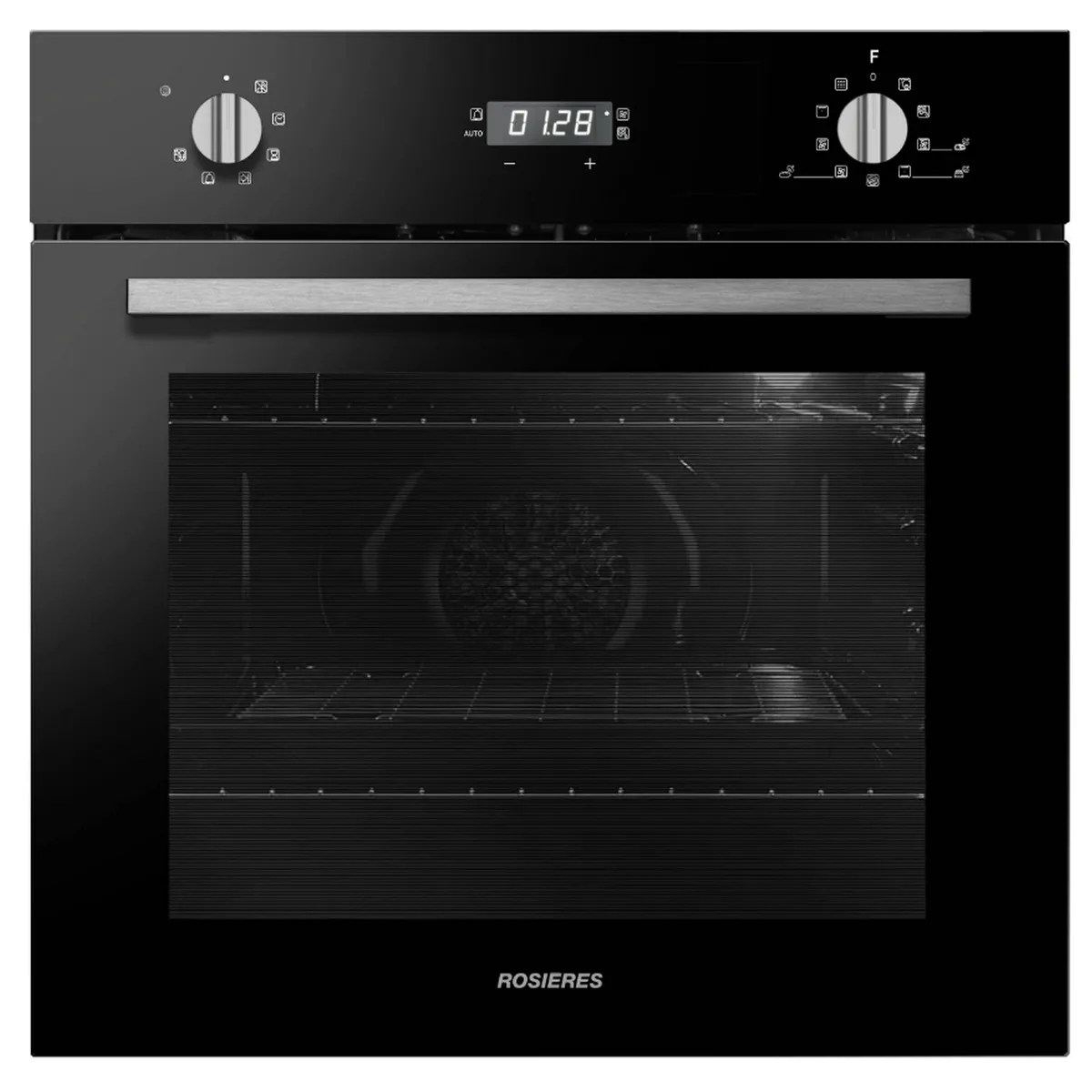 ROSIERES Four int&eacute;grable multifonction 70l 60cm a pyrolyse noir - RFC3O5871PN - 