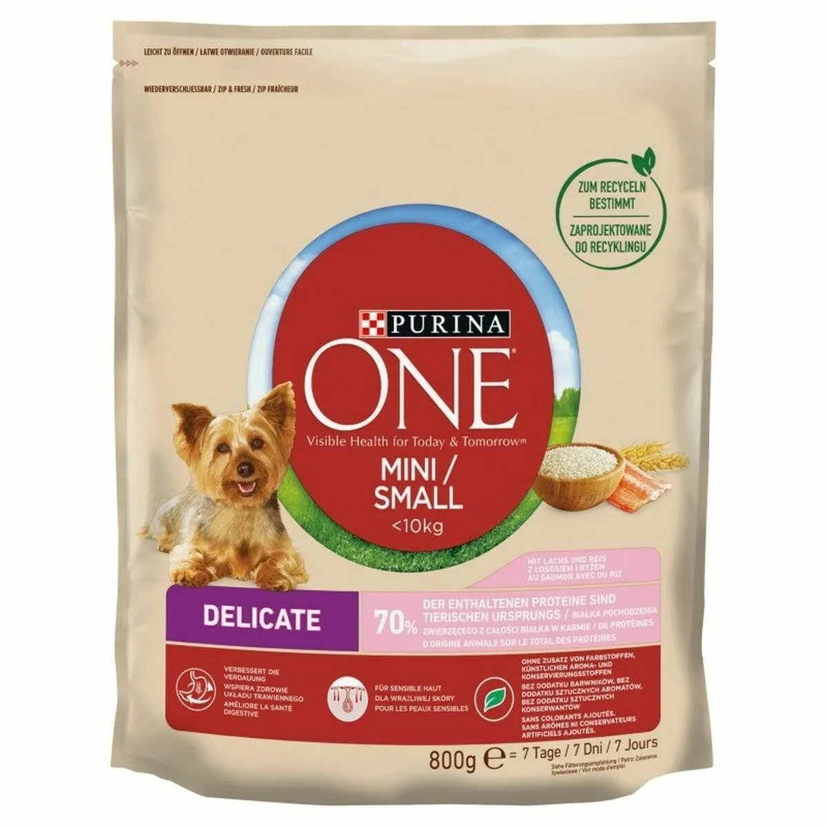 Meilleurs prix pour Purina ONE Mini Adult Saumon 800 g