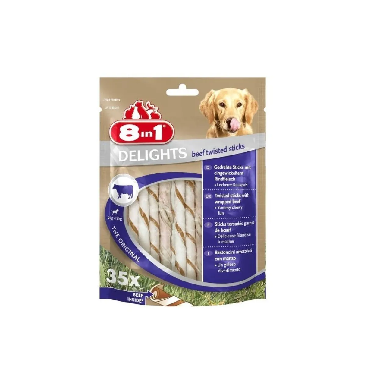 8in1 Delights Twisted Sticks - 35pcs