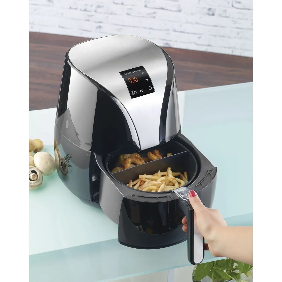 ROSENSTEIN & SOHNE Friteuse &agrave; air chaud 1200 w avec &eacute;cran tactile ''hf-290'' NC2342