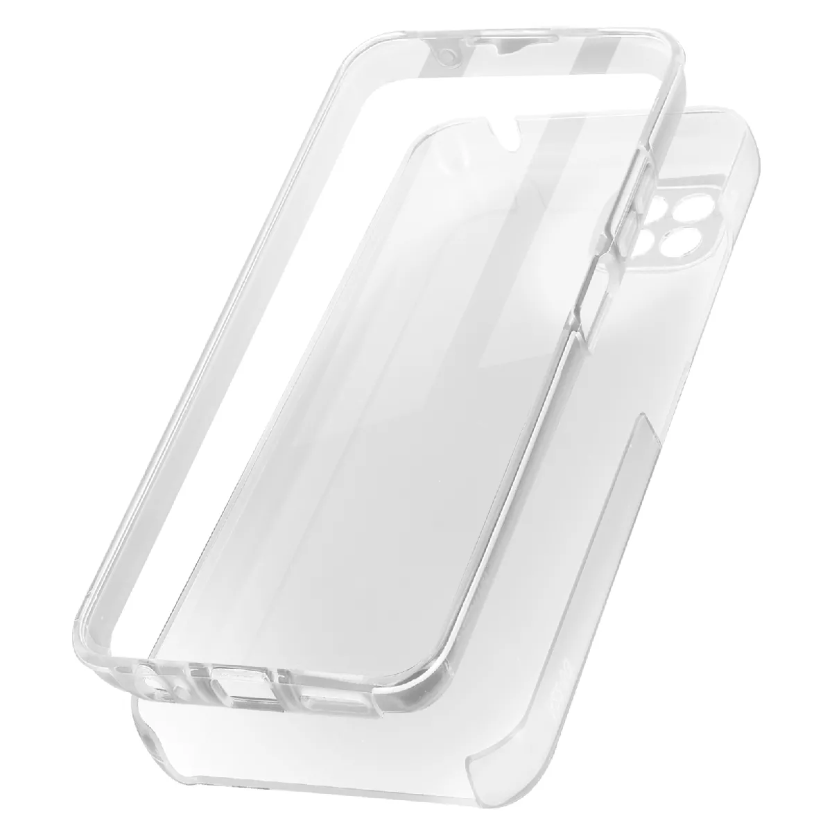 Avizar Coque Samsung Galaxy A22 5G Arrière Rigide Et Avant Souple Transparent