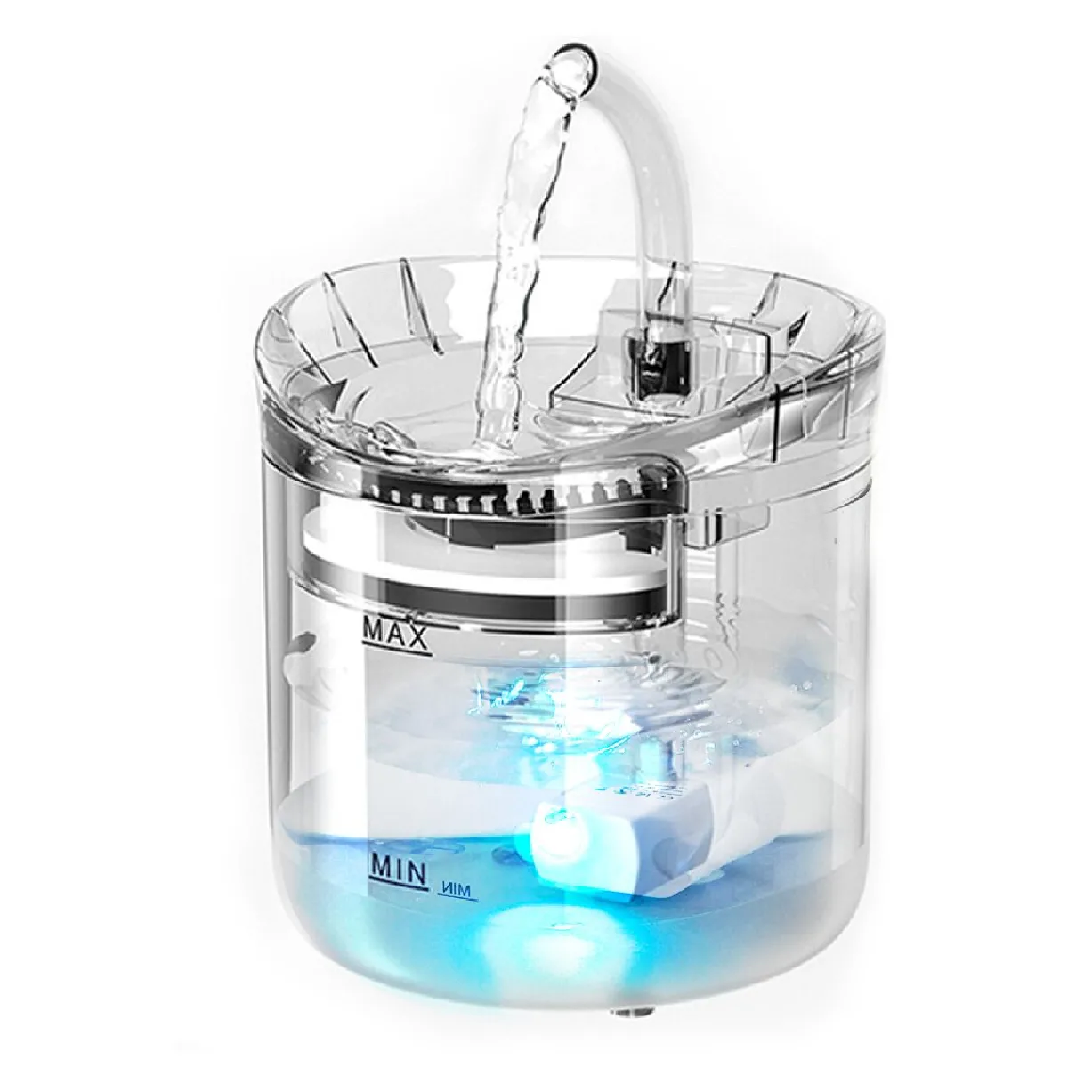 Comparer les prix de Filtre à fontaine pour chat Buveur automatique Éleveur de chat Distributeur d'eau pour animaux domestiques Buveur automatique avec capteur de lumière LED   Fournitures d'arrosage pour l'alimentation des chats