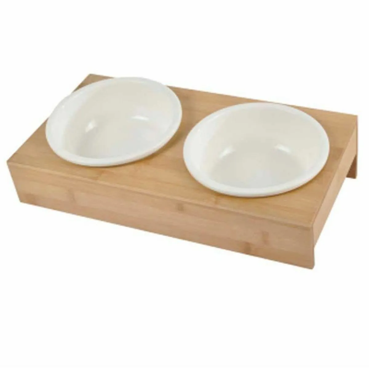 Lot 2 Gamelles Bambou 37cm - Blanc Lot 2 Gamelles Bambou 37cm - Blanc