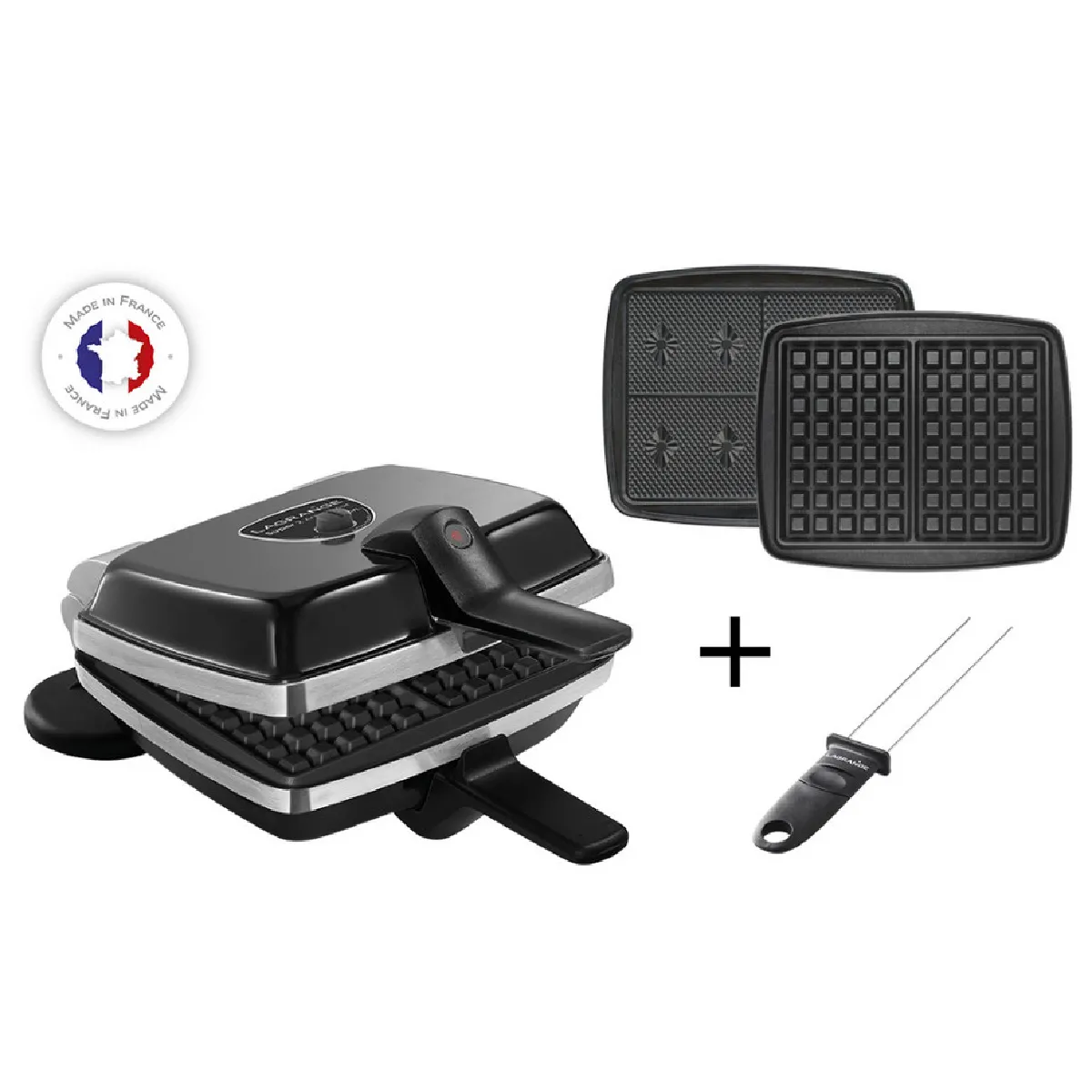 Lagrange - Gaufrier - 1000 Watt - Noir - Image 3