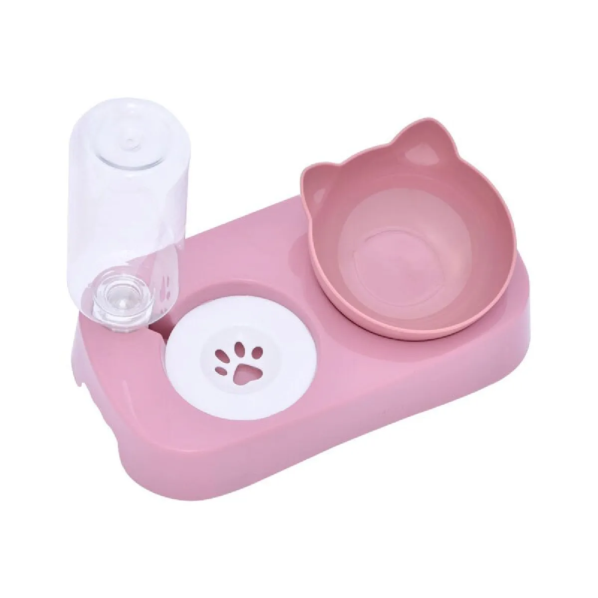 Meilleurs prix pour Bol pour chat de compagnie Remplissage automatique de l'eau Double bol Protection du cou Antidérapant Mangeoir pour chien Bouche et menton Résistant à l'humidité Bol pour chat de compagnie   Nourriture pour chien