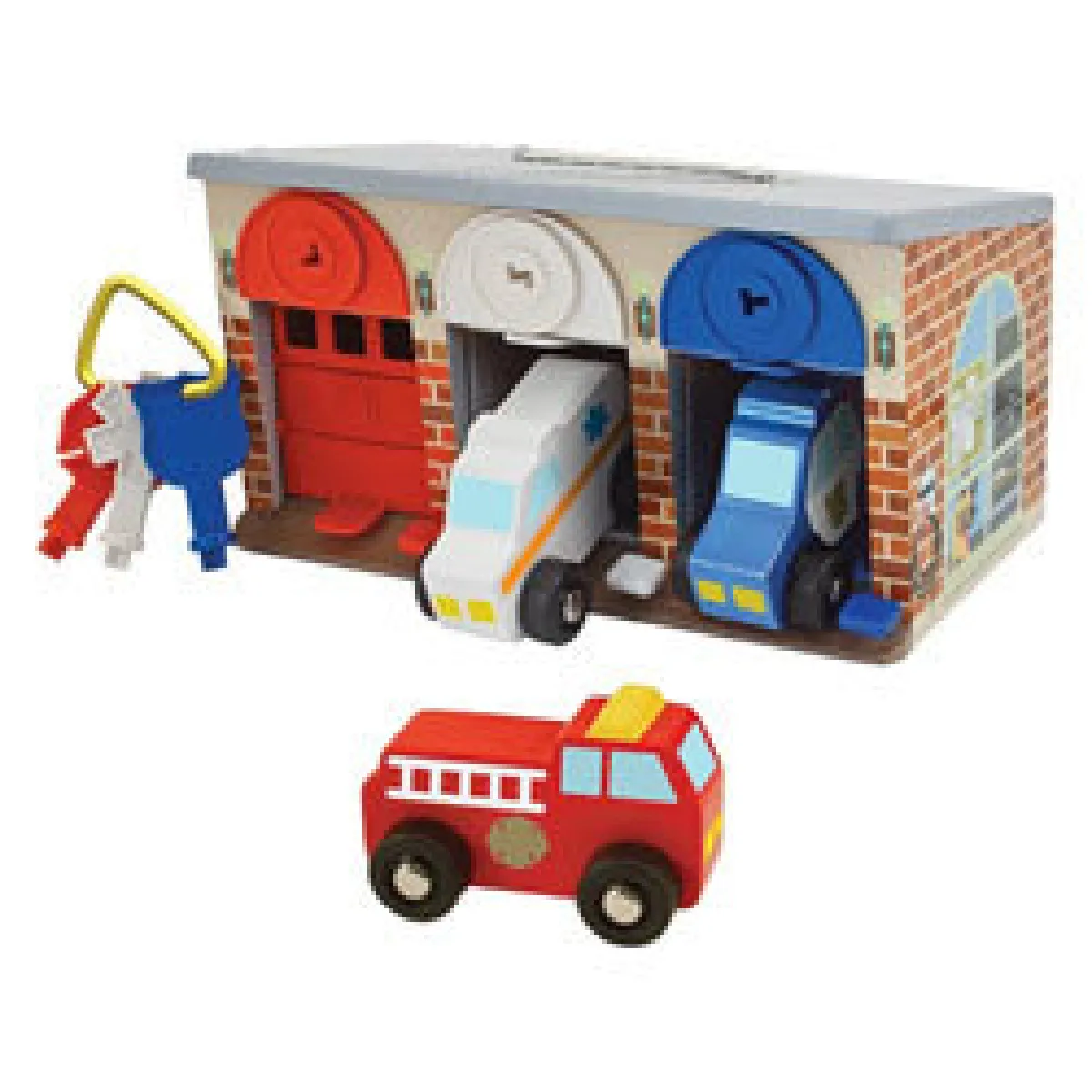 Melissa & doug garage verrouillable - Rouge