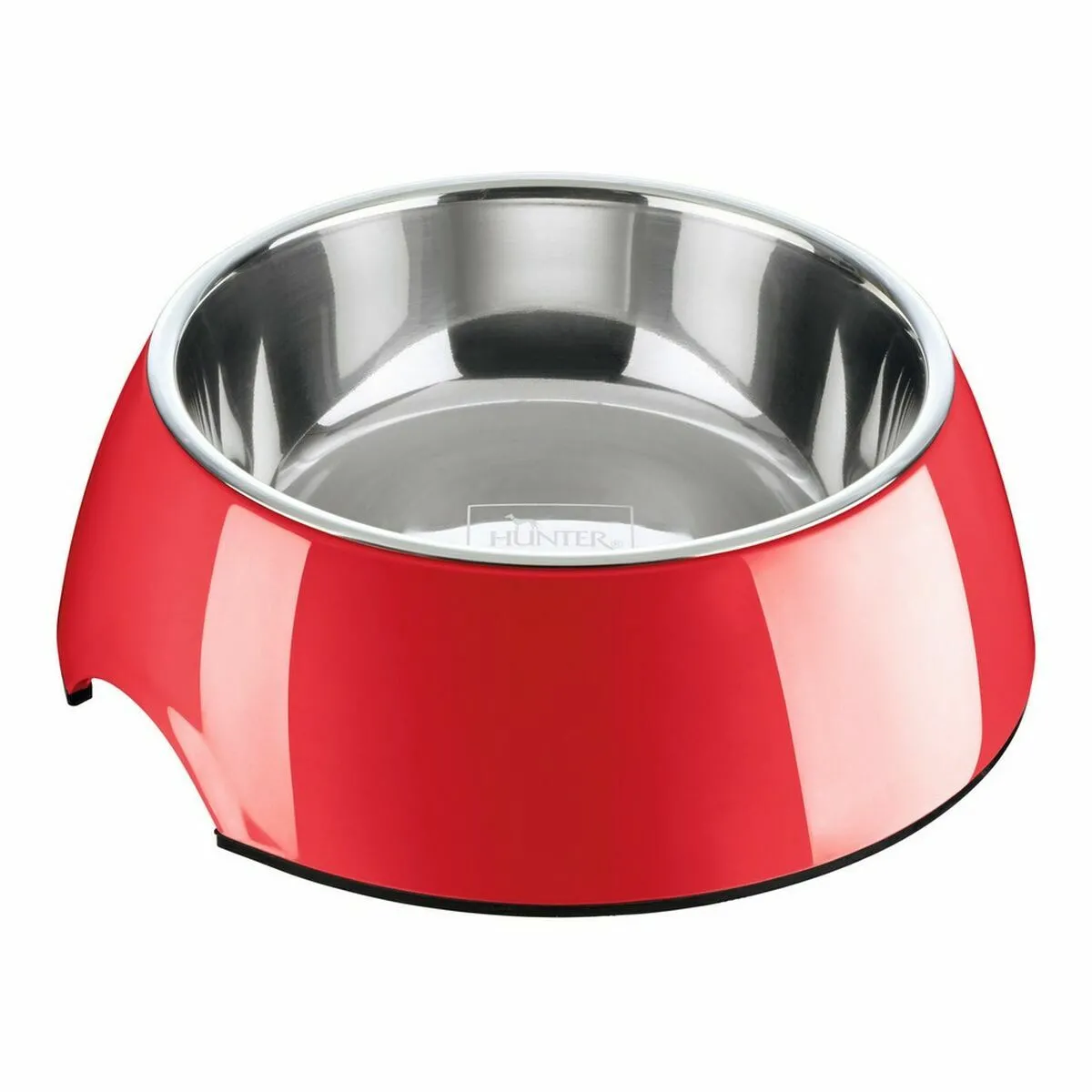 Meilleurs prix pour Mangeoire pour chiens Hunter Acier inoxydable Mélamine Rouge (14,5 x 14,5 x 7 cm)
