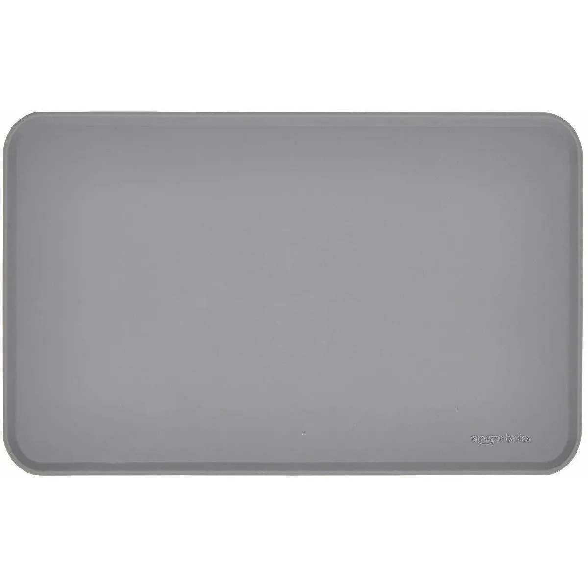 Comparer les prix de Basics Tapis de gamelle en silicone étanche pour animaux de compagnie - 47 x 29 cm, Gris