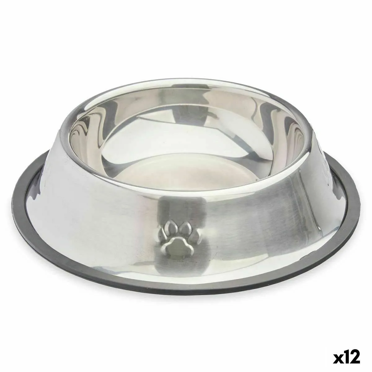 Comparer les prix de Mangeoire pour chiens Argenté Gris Caoutchouc Métal 22 x 6 x 22 cm (12 Unités)