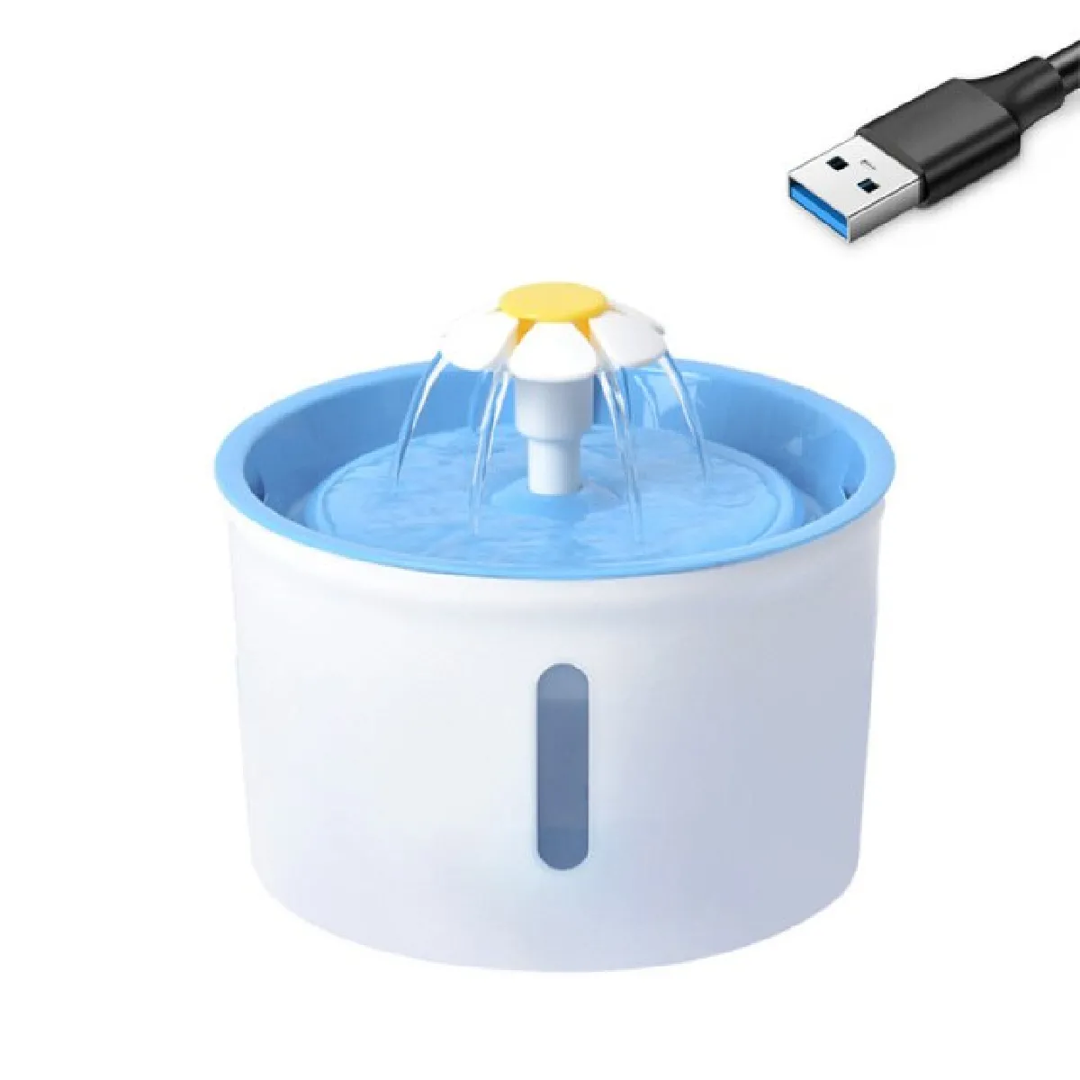 Comparer les prix de Bol de boisson pour chien à jet d'eau pour chat de 1,6 litre Distributeur d'eau automatique pour animal de compagnie Super Silent Drinker pour animal de compagnie d'éleveur de voiture