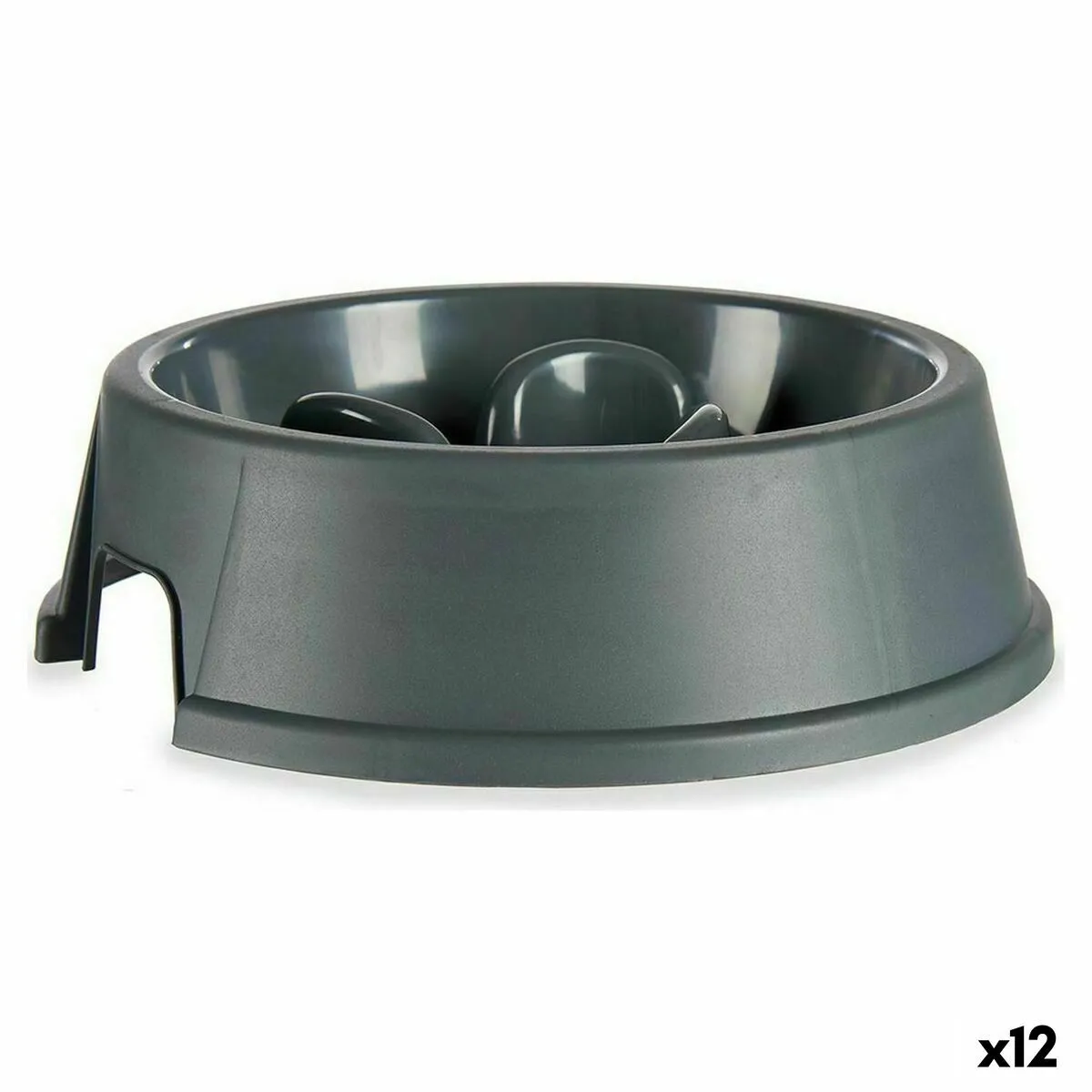 Meilleurs prix pour Gamelle à Alimentation Lente pour Animaux de Compagnie Anthracite Plastique (27 x 7,5 x 27 cm) (12 Unités)