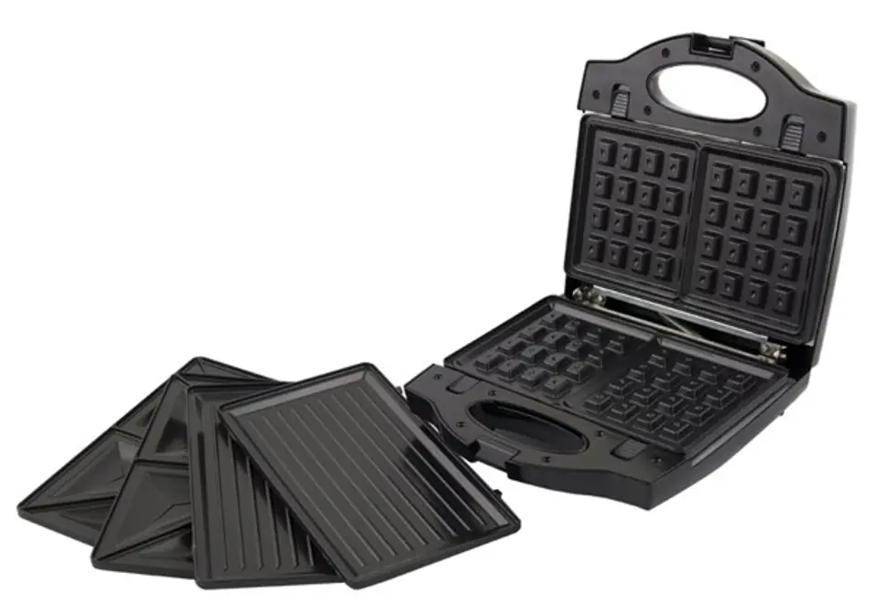 Esperanza Noir Appareil À Croque-Monsieur Et Gaufrier Ekt006k - 3-En-1