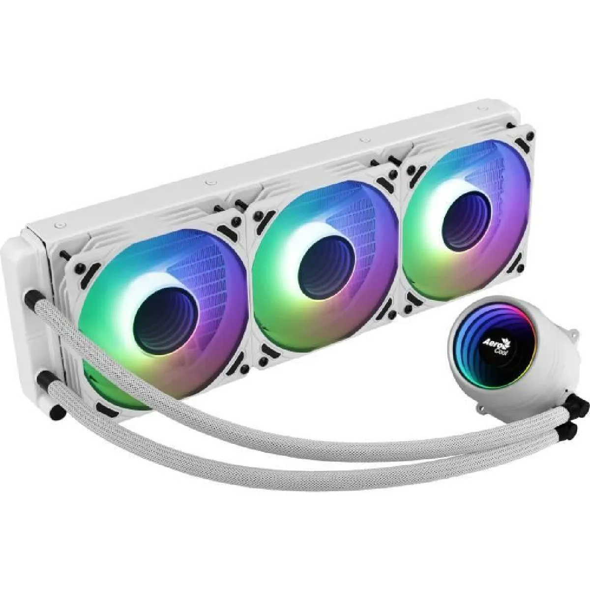 Aerocool Blanc Mirage L360 Argb - Kit De Refroidissement Watercooling Cpu 360Mm - Neuf - Image 2