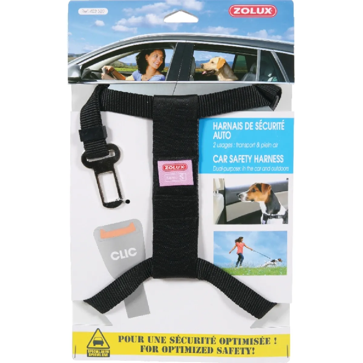 ZOLUX Harnais sécurité auto Taille S