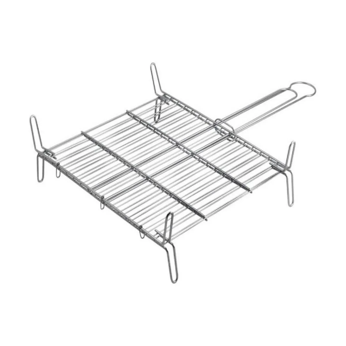 Générique Grille Double Pour Barbecue - Zinc - 50X50 Cm - Image 3