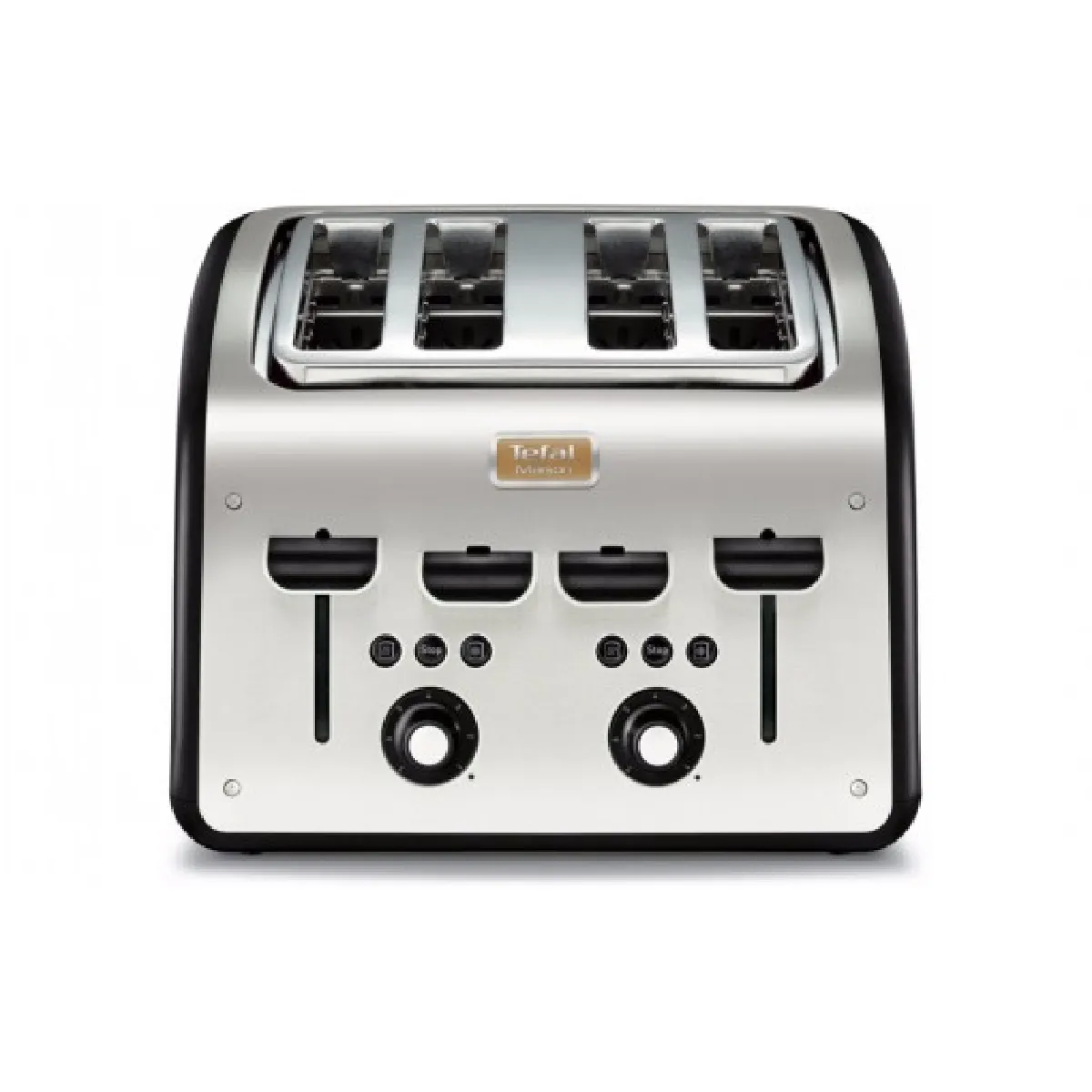 TEFAL Grille pain inox 4 fentes à largeur variable 7 niveaux de dorage Réchauffe et décongèle 2 chambres de cuisson TT770811 - vue 7