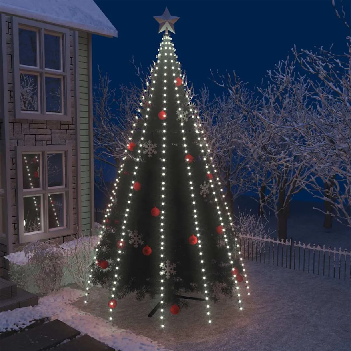 vidaXL Guirlande lumineuse Noël 500 LED Froid