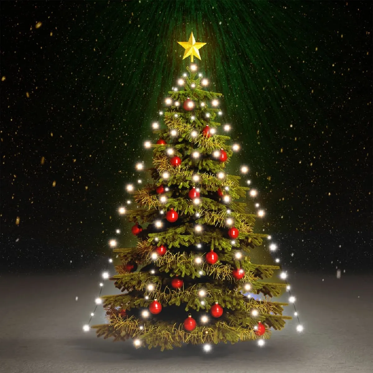 vidaXL Guirlande de Noël 210 LEDs froid