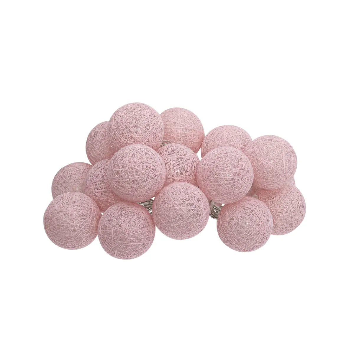 Atmosphera Rose/Clair Guirlande Led 16 Boules