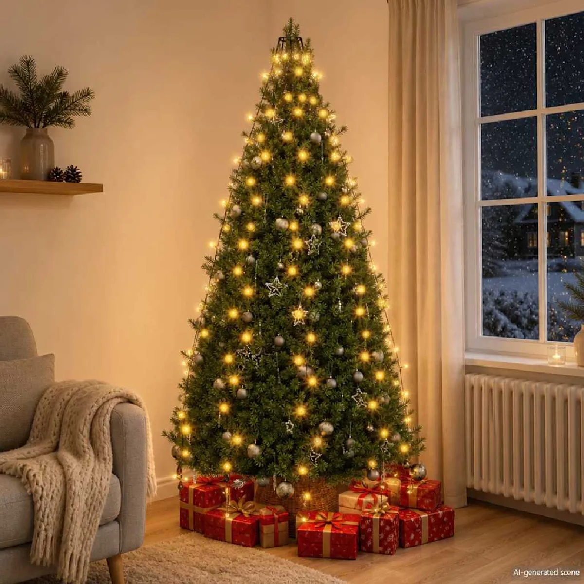 Vidaxl Guirlande LED pour Sapin de Noël 210cm - vue 1