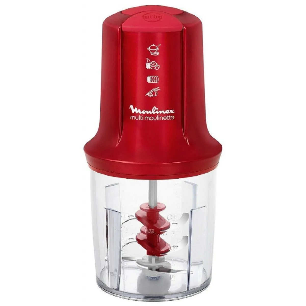 Moulinex Mini Hachoir Multimoulinette 500 ml 6 lames en acier inoxydables AT714G32 Rubis - vue 8